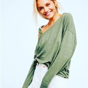 NWT Free People Olive Long Sleeve